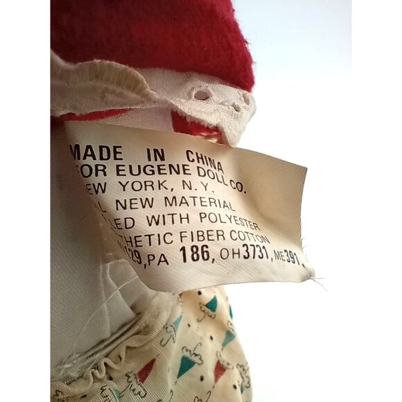 Eugene Girl Baby Doll in Red Sweater Vintage Blue Eyes Open Close Blond Hair - Picture 13 of 16